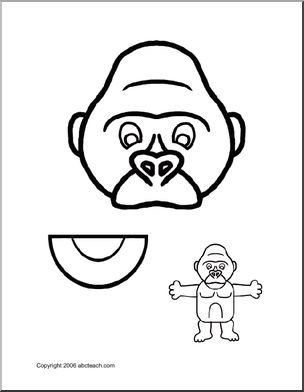 Paper Bag Puppet: Animal – Gorilla – Abcteach