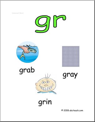 Consonant Blend GR- Poster – Abcteach