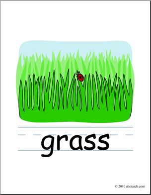 Clip Art: Basic Words: Grass Color (poster)