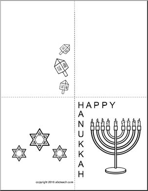 Greeting Card:  Happy Hanukkah (Menorah)