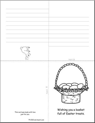 Greeting Card: Easter Basket (foldable) (elementary)