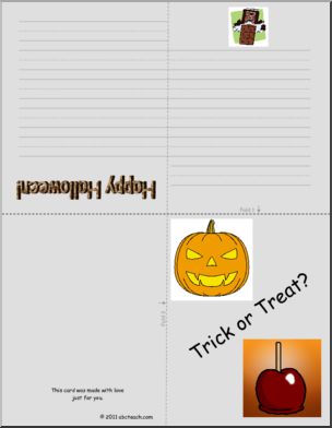 Greeting Cards: Halloween Set (3) (K-1) (color)