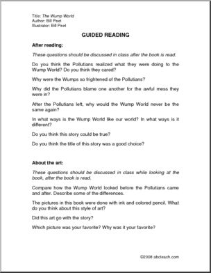 The Wump World Guided Reading