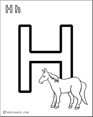 Coloring Page: Alphabet- H – Abcteach