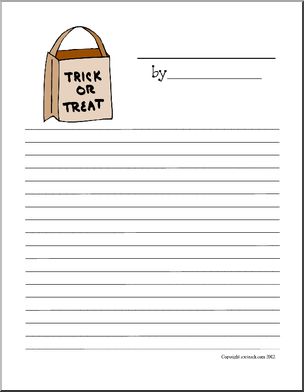 Writing Paper: Halloween 7 -Trick or Treat!