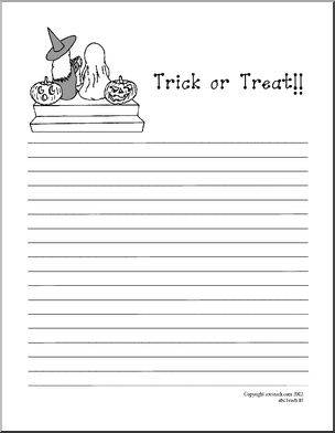 Writing Paper: Halloween – Trick or Treat!