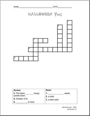 Crossword: Halloween Fun (easy)