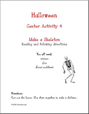 Learning Center: Halloween – Skeleton Puzzle (harder)