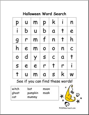 Word Search: Halloween (primary)