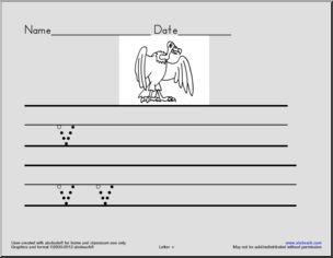 Handwriting: Set T-Z (lower case)