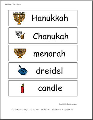 Word Wall: Hannukah (with pictures) – Abcteach