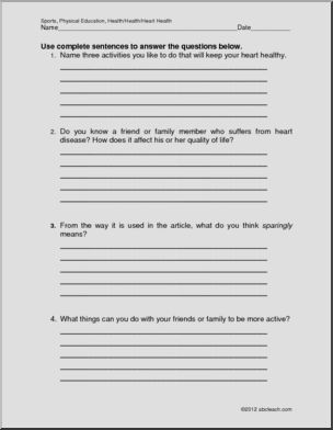 Heart Health (elem)’ Comprehension