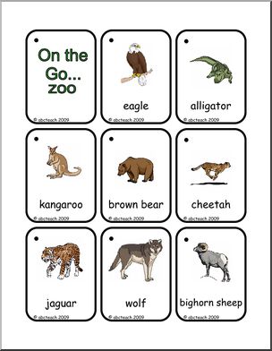 On the Go Cards: Zoo