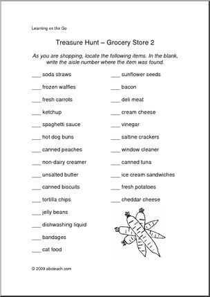 Learning on the Go: Treasure Hunt – Grocery Store 2
