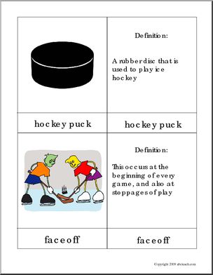 Flashcards: Ice Hockey: Terminology