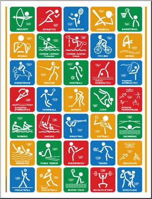 Poster: Summer Olympics Icons – color