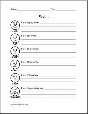Counseling: I Feel…Activity Sheet