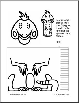 Craft: Paper Roll Pal – Iguana (preschool-elem)