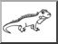 Clip Art: Basic Words: Iguana (coloring page)