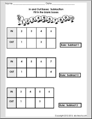 Subtraction (Kdg-1st grade) Clip Art