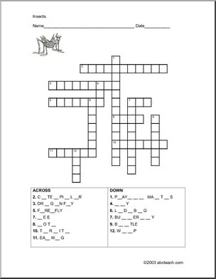 Crossword: Insects