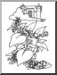 Clip Art: Jack and the Beanstalk 2 (coloring page)