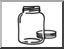 Clip Art: Basic Words: Jar (coloring page)