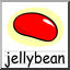 Clip Art: Basic Words: Jellybean Color (poster)