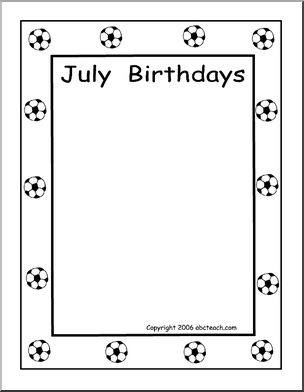 Border Paper: July Birthdays