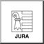 Clip Art: Flags: Jura (coloring page)
