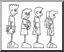 Clip Art: Cartoon School Scene: Classroom 13 (coloring page)
