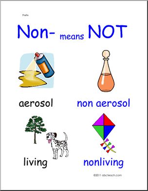 Poster: Prefix Non 2 (color) (primary/elem)