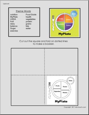 Lapbook: Nutrition; MyPlate (color) (primary)