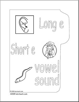 Vowel Sounds E (b/w) Sorting Game