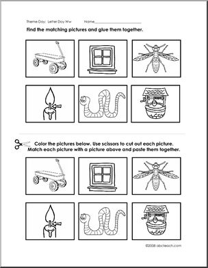 Matching: Letter W – Abcteach