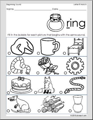 free beginning sounds worksheet letter r free4classrooms - review ...