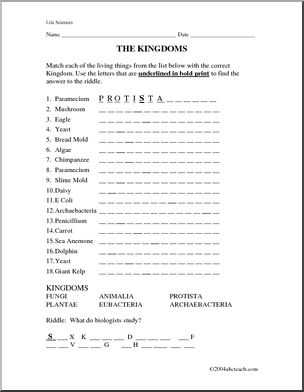 Worksheet: Six Kingdoms