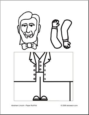 Craft: Paper Roll Pal – President Lincoln (preschool-elem)
