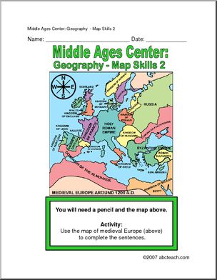 Map Skills: Medieval Europe (upper elem)