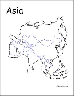 Map: Asia (unlabeled countries)