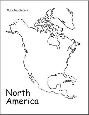 Map: North America (outline)