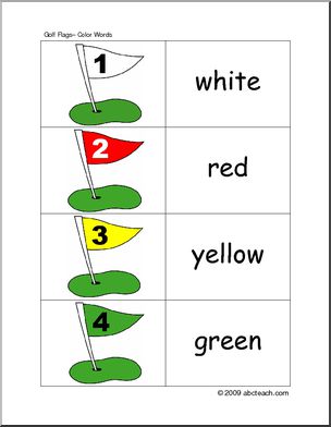 Memory Game: Color Words – golf theme