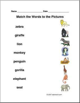 Word Wall: Zoo (pictures) – Abcteach