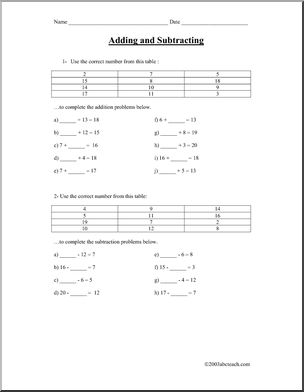 Mixed Practice (elementary) Worksheet