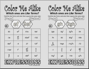 Color Me Alike – Like Terms