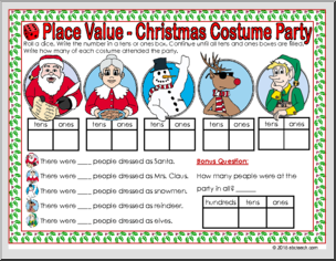Dice Mats: Place Value – Christmas