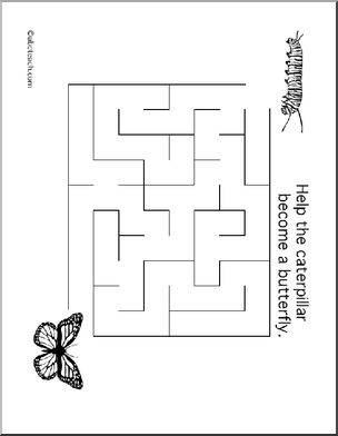 Maze: Bugs 1 (easier) – Abcteach