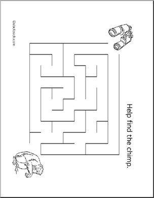 Maze: Rain Forest Animals 1 (easier)