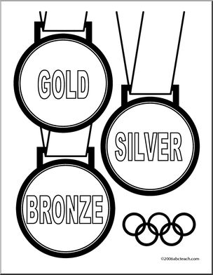 Coloring Page: Olympics – Medals (2)