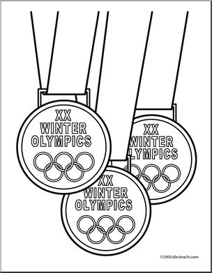 Coloring Page: Olympics – Medals